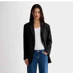 EVERLANE The Oversized Blazer Buttersmooth Black Size 14